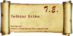 Telbisz Erika névjegykártya